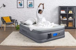Bestway Alwayzaire Tough Guard Air Mattress Queen 20 With Built-In Dual Pump And Antimicrobial Coating Outlet