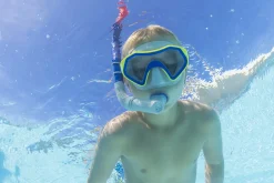 Bestway Crusader Dark Blue Unisex Youth Snorkel Set With Fins, Ages 7+ Shop