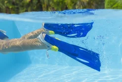 Bestway Crusader Dark Blue Unisex Youth Snorkel Set With Fins, Ages 7+ Shop