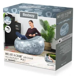Bestway Inflate-A-Chair Inflatable Chair, Gray Shop