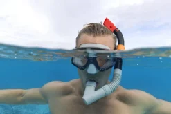 Bestway Spark Wave Teal Unisex Adult Snorkel Set With Fins, Ages 14+ Fashion