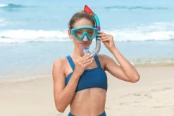 Bestway Spark Wave Teal Unisex Adult Snorkel Set With Fins, Ages 14+ Fashion