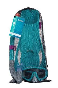 Bestway Spark Wave Teal Unisex Adult Snorkel Set With Fins, Ages 14+ Fashion