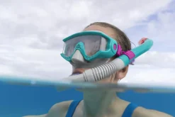 Bestway Spark Wave Teal Unisex Adult Snorkel Set With Fins, Ages 14+ Fashion