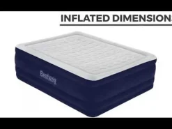 Bestway Tritech Air Mattress Full 24 With Built-In Ac Pump Included And Antimicrobial Coating Cheap