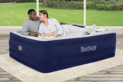 Bestway Tritech Air Mattress Queen 24 With Built-In Ac Pump Included And Antimicrobial Coating Sale