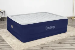 Bestway Tritech Air Mattress Queen 24 With Built-In Ac Pump Included And Antimicrobial Coating Sale