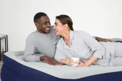 Bestway Tritech Air Mattress Queen 24 With Built-In Ac Pump Included And Antimicrobial Coating Sale