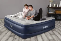 Bestway Tritech Air Mattress King 22" With Built-In Ac Pump And Antimicrobial Coating New