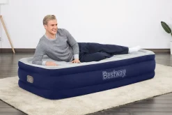 Bestway Tritech Air Mattress Twin 15 With Built-In Ac Pump Included And Antimicrobial Coating Sale