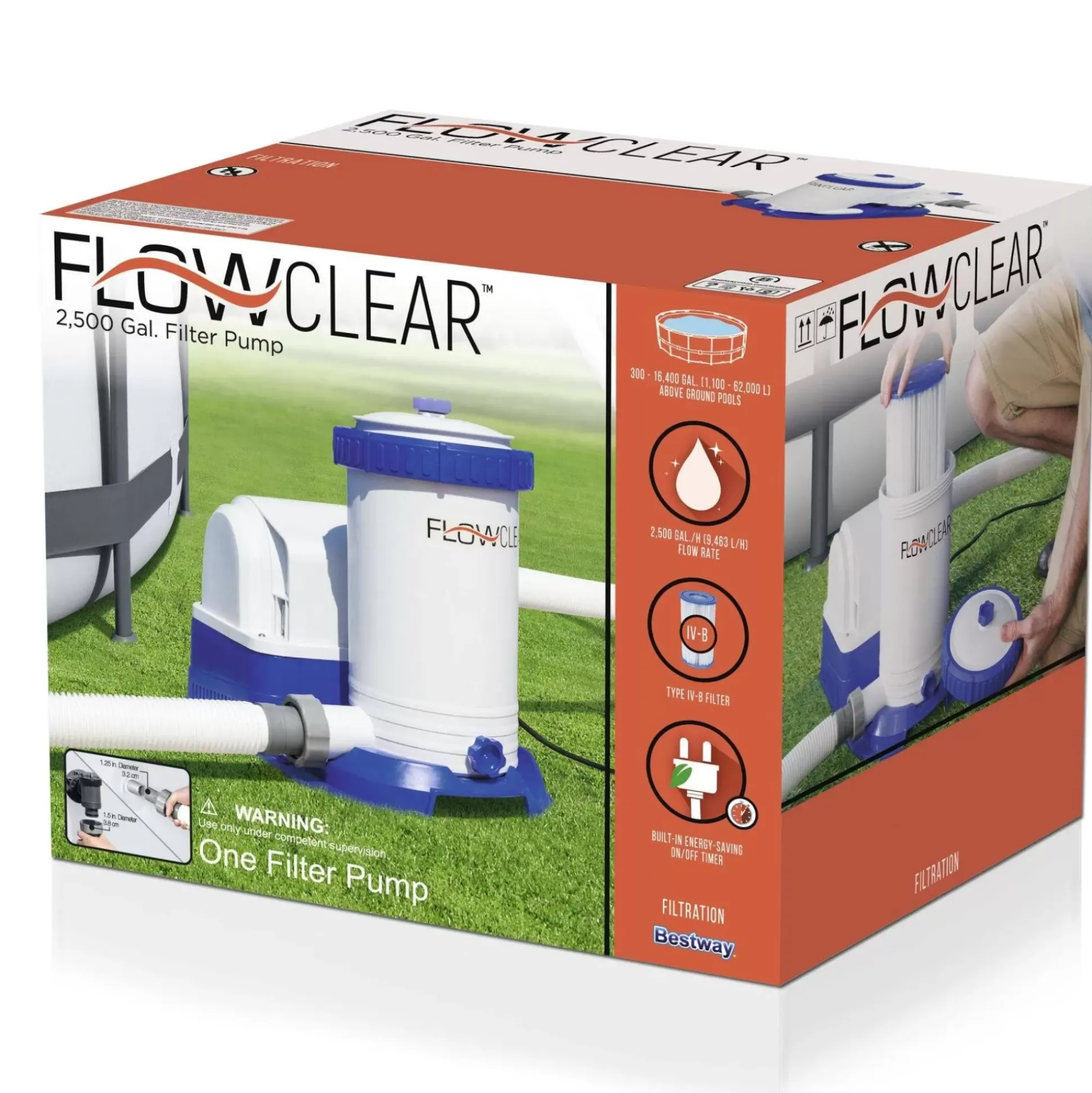 Bestway Flowclear 2,500 Gal. Filter Pump Best