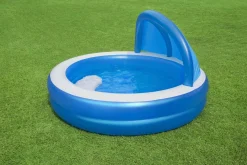 Bestway H2Ogo! 7'11 X 55 Summer Days Inflatable Round Kiddie Pool With Uv Careful Sunshade Sale