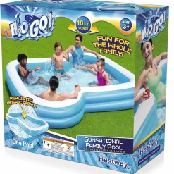 Bestway H2Ogo! 10' X 9' X 18 Sunsational Inflatable Kiddie And Family Pool Flash Sale