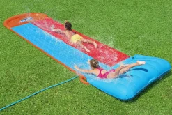 Bestway H2Ogo! Child Double Lane Water Slide With Tsunami Splash Ramp 16' Flash Sale