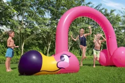 Bestway H2Ogo! Jumbo Pink Flamingo Inflatable Child Stationary Sprinkler Arch Flash Sale