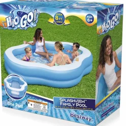 Bestway H2Ogo! Splashview 8' Inflatable Kiddie Pool With See-Through Window Fashion