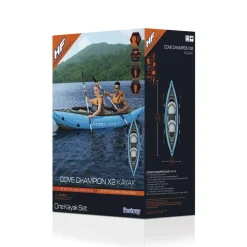 Bestway Hydro-Force Cove Champion Inflatable Two-Person Kayak Set 10' 10