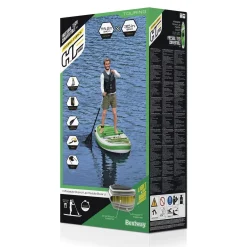 Bestway Hydro-Force Freesoul Tech Inflatable Convertible Stand-Up Paddleboard And Kayak Set 11'2