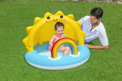 Bestway Play Day Sun Shaded Round Inflatable Baby Pool 39 X 29 Best Sale