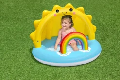 Bestway Play Day Sun Shaded Round Inflatable Baby Pool 39 X 29 Best Sale