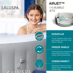 Bestway Saluspa St. Lucia Airjet Inflatable Hot Tub Spa 2-3 Person Clearance
